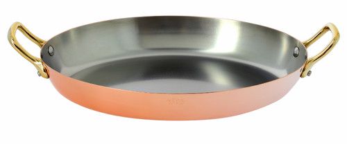 Plat ovale cuivre-inox 2a. Bronze 36cm