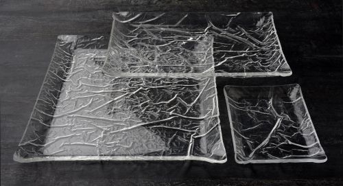 Plateau 24 x 18  cm givré