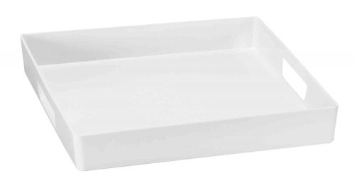 Plateau carr&eacute; droit &agrave; anses 35 x 35 cm Vestah de Platex lumi&egrave;re