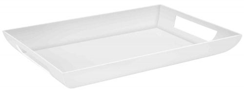 Plateau rectangulaire &eacute;vas&eacute; &agrave; anses 50 x 35 cm Vestah de Platex lumi&egrave;re