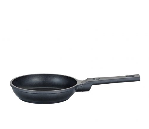 Po&ecirc;le &agrave; oeuf ou blinis induction noire 14 cm Spring - Aluminium, triple rev&ecirc;teme