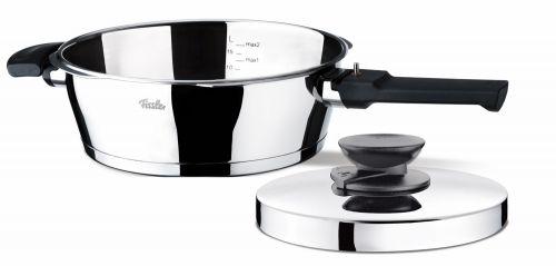 Po&ecirc;le &agrave; pression avec couvercle m&eacute;tallique &oslash;  22 cm