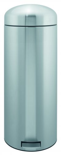 Poubelle retro bin 30l acier brosse