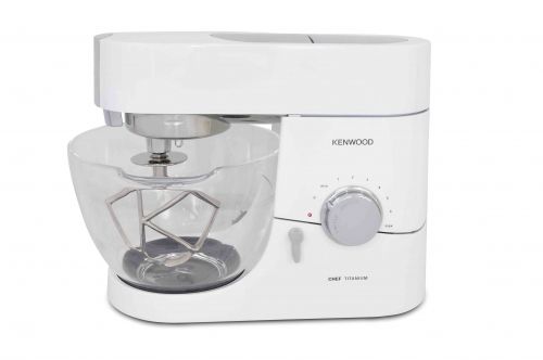 Robot Kenwood Chef Titanium blanc 1400W avec bol & blender verre