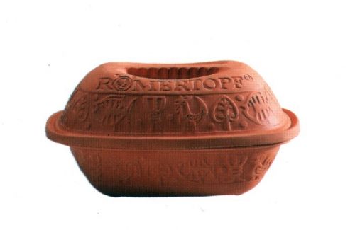 R&ouml;mertopf grand mod&egrave;le  n&deg;113 - Terrine en argile non verniss&eacute;e pour une cuisson