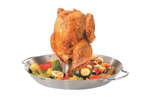 Rôtissoire à poulet et wok pour légumes BBQ