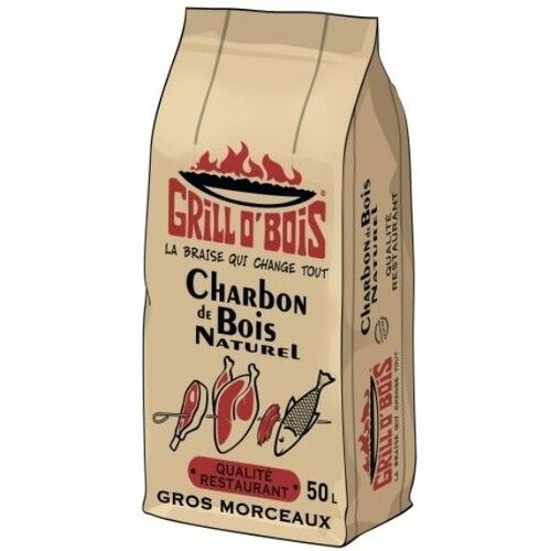 Sac de 50 litres de charbon GRILL-O-BOIS