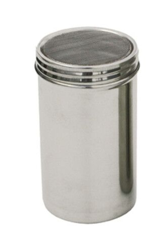 Saupoudreuse Inox toile Métal. HT 13 cm