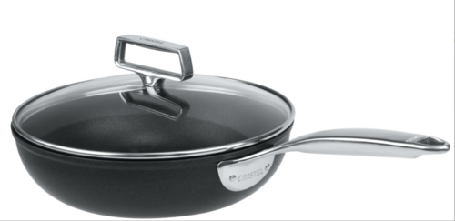 Sauteuse 28 Cm Castel Pro Fixe Aluminium Forge Induction Revetue Exceliss + Couv