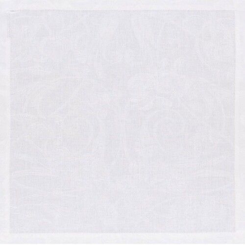 Serviette de table Le Jacquard Français 50x50 Tivoli Blanche 100% lin