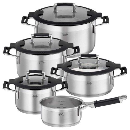 Set d`ustensiles de cuisson 5 pieces SILENCE PRO acier inoxydable
