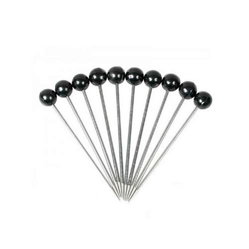 Set de 12 piques &agrave; bigorneaux inox t&ecirc;te noire