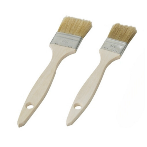 Set de 2 pinceaux pâtissiers soie naturelle manche en bois largeur 30 mm