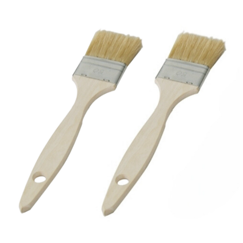 Set de 2 pinceaux pâtissiers soie naturelle manche en bois largeur 40 mm