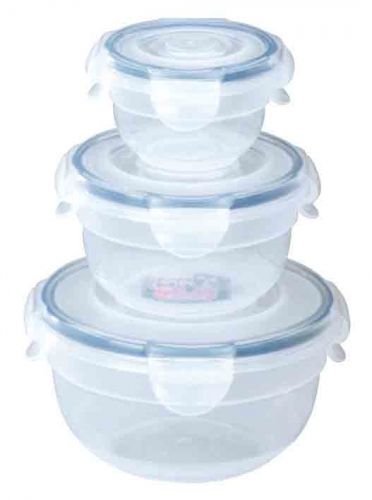 Set de 3 mini-bols Lock & Lock ronds (0,85 L/0,48 L/ 0,25 L) - HSM944SF03