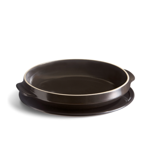 Set Tarte Tatin en c&eacute;ramique &Oslash; 33 cm Gris Fusain