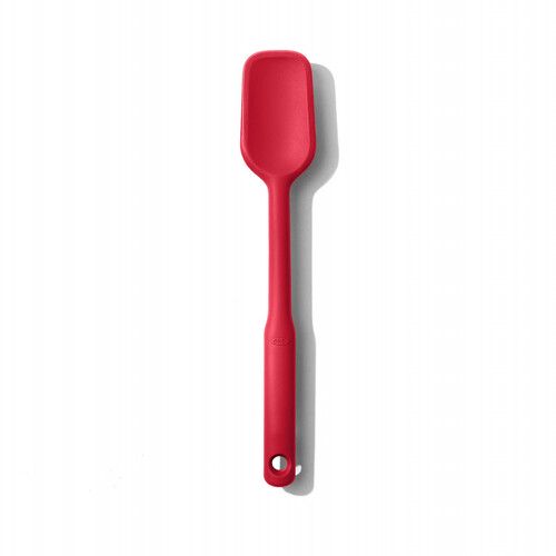 Spatule-cuill&egrave;re en silicone Rouge