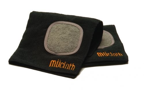 Torchon uni 30x30 avec grattoir intégré - microfibre noir