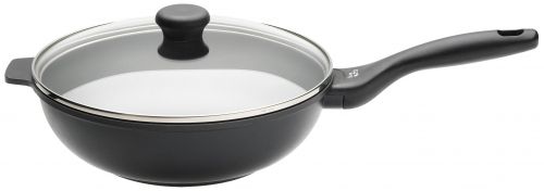 Wok Cookway One de Cristel 32 cm rev&ecirc;tement C&eacute;raliss&reg; avec couvercle verre