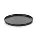 Set de 4 adelie assiette plate 28cm noir effet fonte