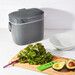 Bac à compost de cuisine gris 6,6 L