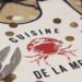 Bavoir Crabe 40x60 cm 100% coton - Cuisine de la mer