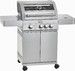 Barbecue à gaz 3 brûleurs 60 x 16 cm habillage inox