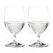 Boite de 2 verres à eau en cristallin sur pied court Water Glass 35 cl - 20.5 cm