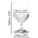 Boite de 2 verres à eau en cristallin sur pied court Water Glass 35 cl - 20.5 cm
