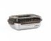 Boîte de conservation compatible micro-onde inox rectangle avec poignée 1900 ml
