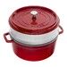 Cocotte ronde avec panier vapeur 24 cm Cerise