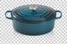 Cocotte Signature en fonte émaillée ovale 29 cm bleu Deep Teal