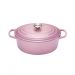 Cocotte Signature en fonte émaillée ovale 29 cm rose Mauve Pink