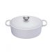 Cocotte Signature en fonte émaillée ovale 31 cm blanc Coton