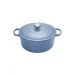 Cocotte Signature en fonte émaillée ronde 20 cm bleu Minéral
