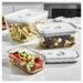 Ensemble de 3 boîtes en verre rectangulaires pour Pompe Sous-vide Fresh & Save