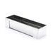 Gouttière à bûche carrée fine démontable grand modèle en inox 30 x 8 cm