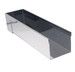 Gouttière à bûche carrée fine démontable grand modèle en inox 30 x 8 cm