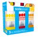 Pack de 3 bouteilles PET Sodastream 1L colorées