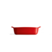 Plat carré Ultime en céramique 28x24 cm Rouge Grand Cru