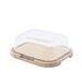 Plateau à fromage compact en bambou avec couvercle en verre