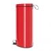 Poubelle à pédale 'Silent' gain de place FlatBack rouge, 40 litres