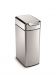 Poubelle Simplehuman rectangulaire profonde inox 40 L. Easy touch-bar