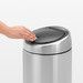 Poubelle touch bin ronde 60L acier inox brillant
