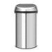 Poubelle TOUCH BIN Ronde 60 L acier inox brossé anti taches