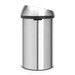Poubelle TOUCH BIN Ronde 60 L acier inox brossé anti taches