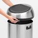 Poubelle TOUCH BIN Ronde 60 L acier inox brossé anti taches