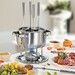 Service à fondue inox avec caquelon, réchaud & fourchettes pour 6 personnes