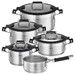 Set d`ustensiles de cuisson 5 pièces SILENCE PRO acier inoxydable
