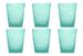 Set de 6 Verres à eau en plastique incassable 300 ml Turquoise